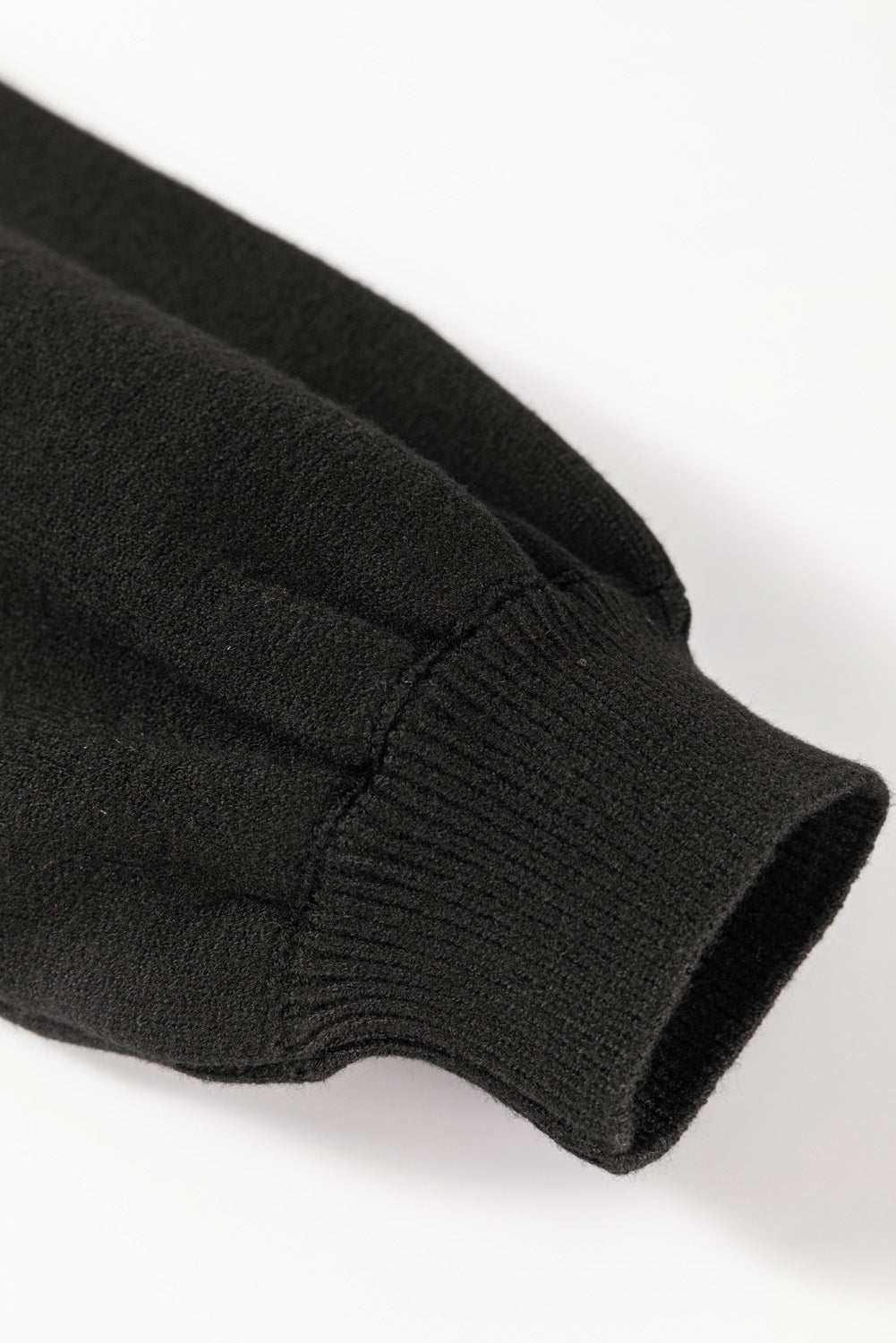 Black Tinsel Merry And Bright Round Neck Plus Size Sweater Dear-Lover Dropshipping